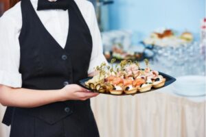 Catering at a wedding